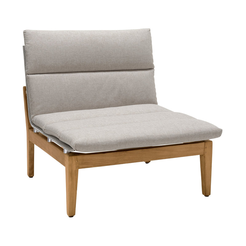 Arno Outdoor 11 Piece Teak Wood Seating Set in Beige Olefin - Furniture City (CA)l