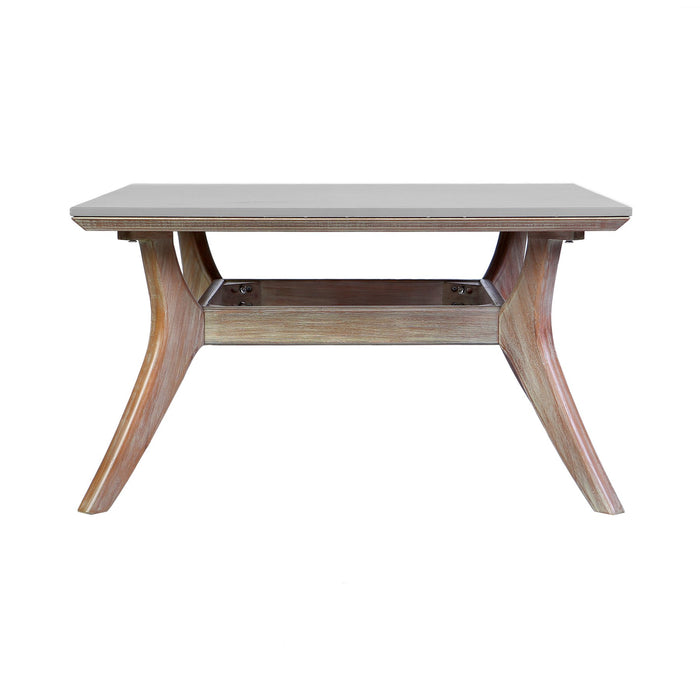 Beckham 4 Piece Outdoor Patio Seating Set in Light Eucalyptus Wood with Charcoal Rope and White Cushions