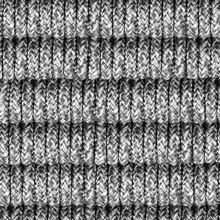 Beckham Outdoor Chair in Dark Eucalyptus Wood and Gray Rope with White Cushions