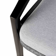 Beckham Outdoor Sofa in Dark Eucalyptus Wood and Gray Rope with White Cushions - Furniture City (CA)l