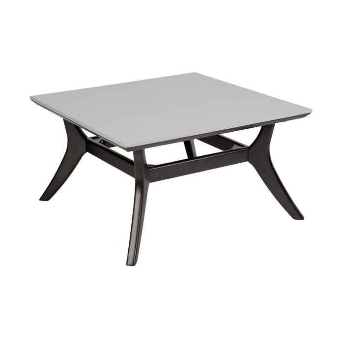 Beckham Outdoor Coffee Table in Dark Eucalyptus Wood and Super Stone