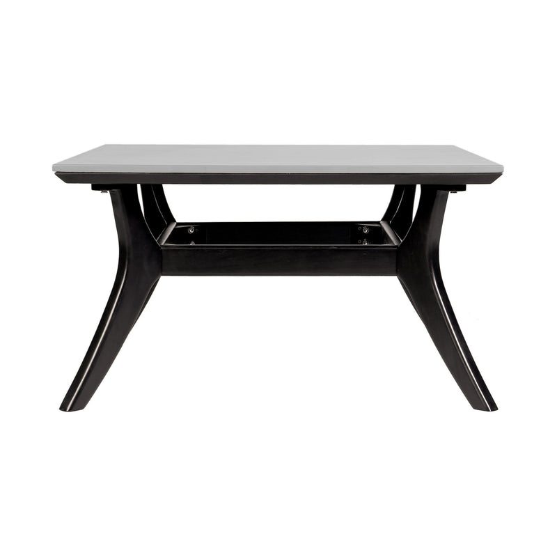Beckham Outdoor Coffee Table in Dark Eucalyptus Wood and Super Stone - Furniture City (CA)l