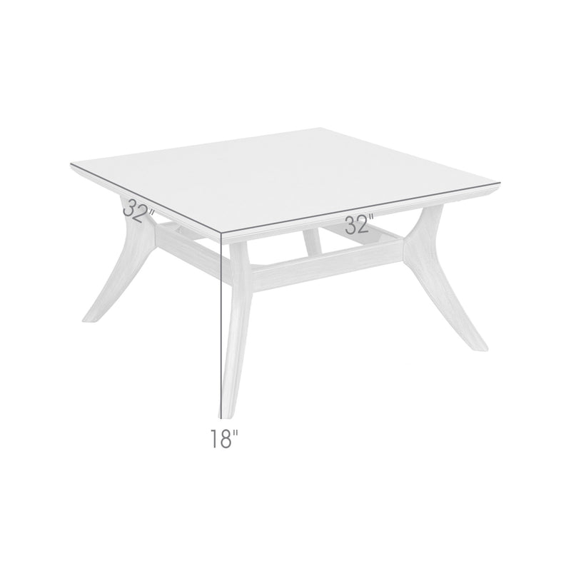 Beckham Outdoor Coffee Table in Dark Eucalyptus Wood and Super Stone - Furniture City (CA)l