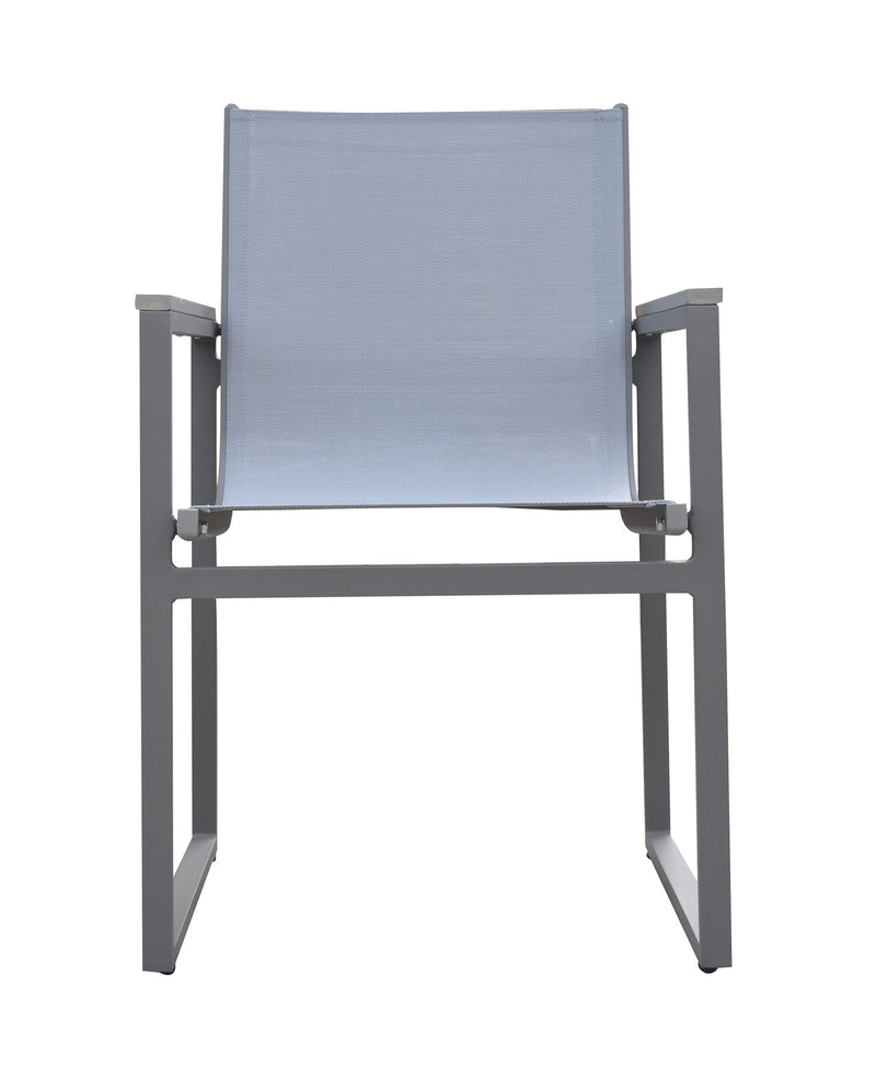 Bistro Dining Set Gray Powder Coated Finish (Table with 4 chairs) - Furniture City (CA)l