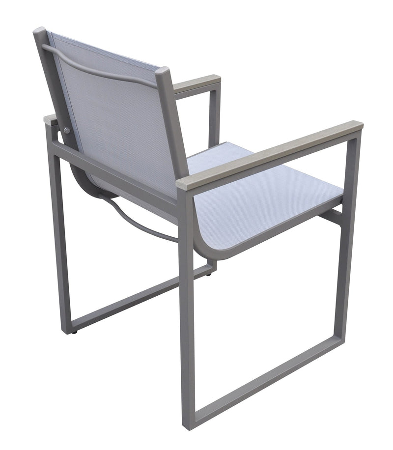 Bistro Dining Set Gray Powder Coated Finish (Table with 4 chairs) - Furniture City (CA)l