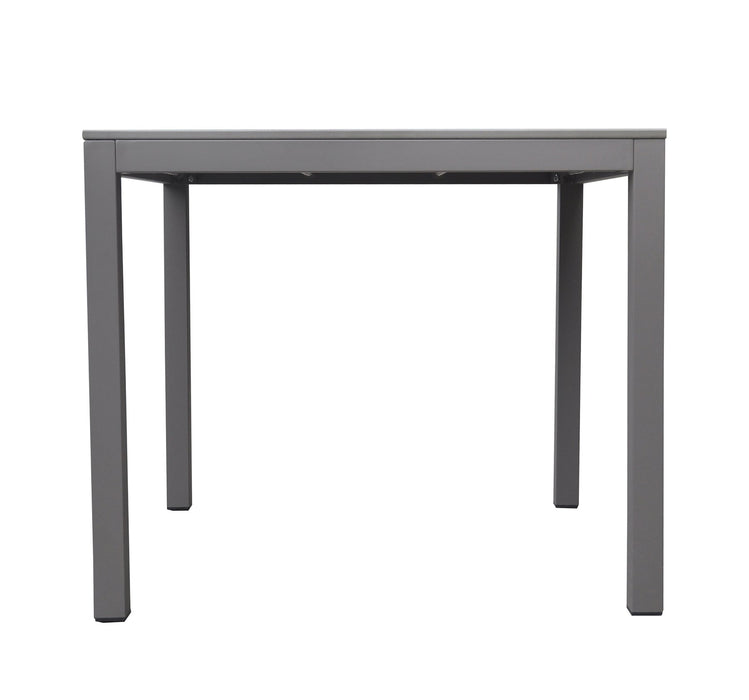Bistro Dining Set Gray Powder Coated Finish (Table with 4 chairs)