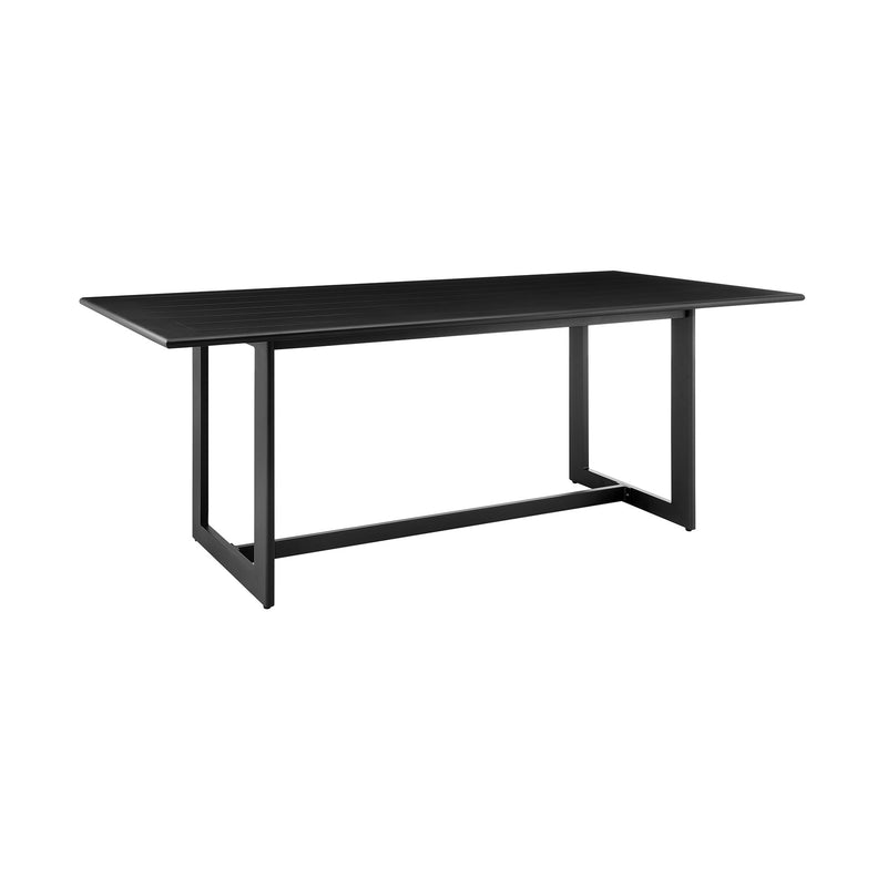 Cayman Outdoor Patio 5-Piece Dining Table Set in Aluminum with Gray Cushions - Furniture City (CA)l