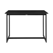 Cayman Outdoor Patio 5-Piece Bar Table Set in Aluminum with Gray Cushions - Furniture City (CA)l