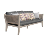 Condesa 4 Piece Outdoor Patio Furniture Set in Acacia Wood and Rope with Charcoal Cushions - Furniture City (CA)l