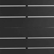 Crown and Clementine 3 Piece Outdoor Patio Swivel Seating Set in Black Aluminum with Teak Wood and Gray Cushions - Furniture City (CA)l