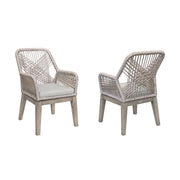 Costa 7-Piece Patio Outdoor Dining Set in Gray Acacia Wood and Rope - Furniture City (CA)l