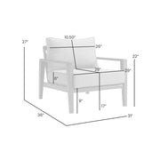 Cayman Aluminum Outdoor Chair in Black and Dark Gray - Furniture City (CA)l