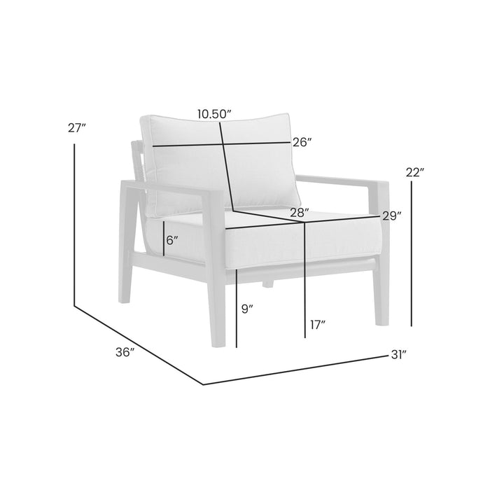 Cayman Aluminum Outdoor Chair in Black and Dark Gray