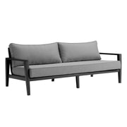 Cayman Aluminum Outdoor Sofa in Black and Dark Gray - Furniture City (CA)l
