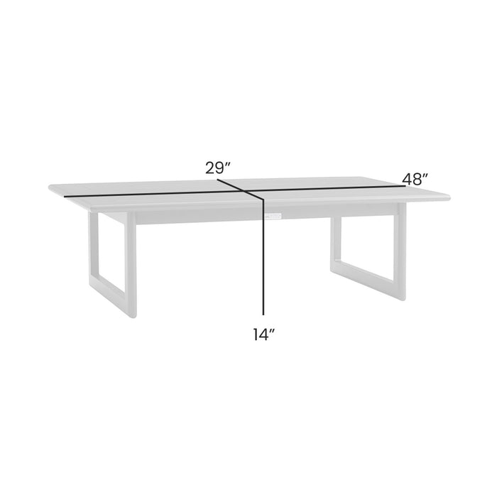 Cayman Aluminum Outdoor Coffee Table in Black