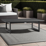 Cayman Aluminum Outdoor Coffee Table in Black - Furniture City (CA)l