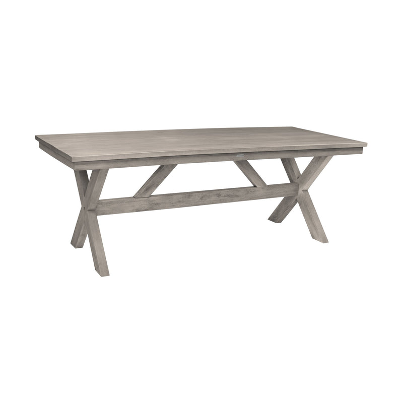 Costa Outdoor Patio 7-Piece Dining Table Set with Side Chairs in Gray Acacia Wood and Rope - Furniture City (CA)l