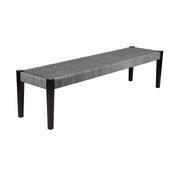 Frinton Clip and Rhett 6 Piece Outdoor Dining Set in Dark Eucalyptus with Gray Rope - Furniture City (CA)l