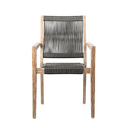 Sienna and Madsen 5 Piece Outdoor Eucalyptus Dining Set with Gray Teak Finish - Furniture City (CA)l