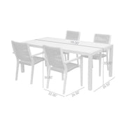 Sienna and Madsen 5 Piece Outdoor Eucalyptus Dining Set with Gray Teak Finish - Furniture City (CA)l