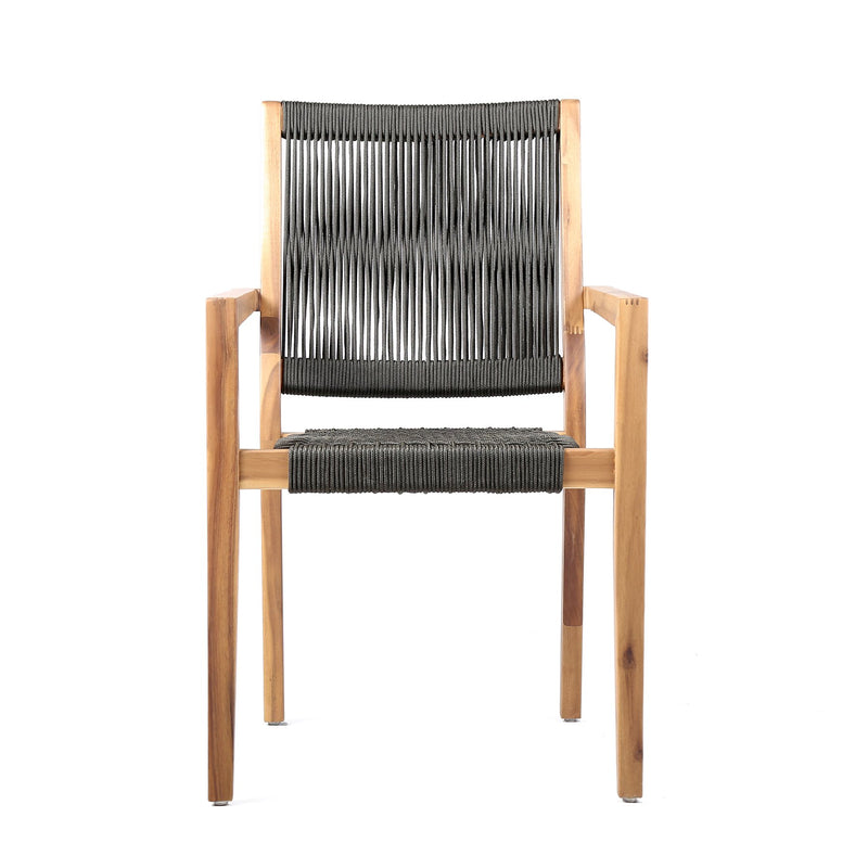 Sienna and Madsen 5 Piece Outdoor Eucalyptus Dining Set with Teak Finish - Furniture City (CA)l