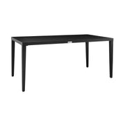 Palma Outdoor Patio 7-Piece Dining Table Set in Aluminum and Wicker with Gray Cushions - Furniture City (CA)l