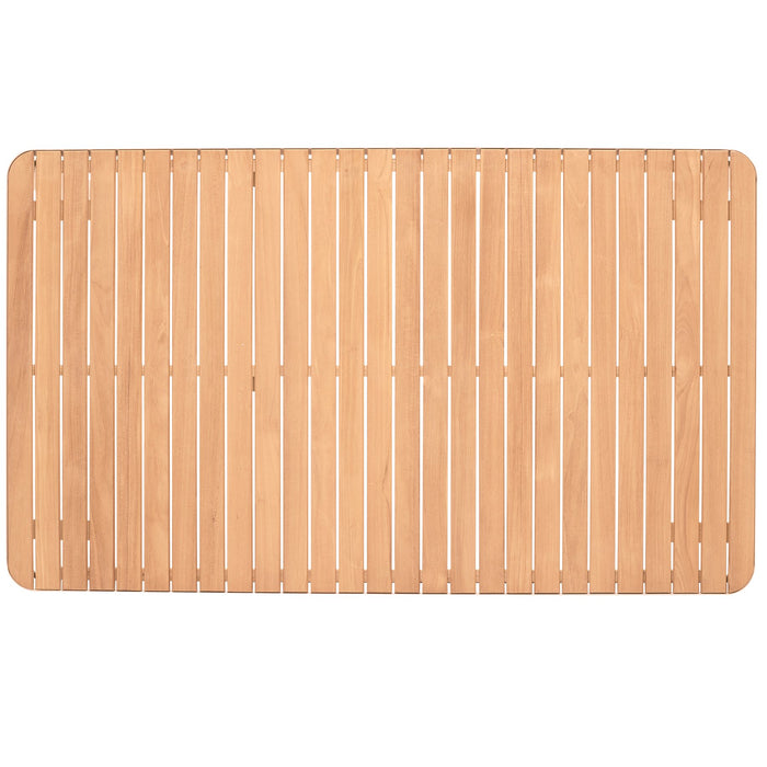 Portals Outdoor 7 Piece Black Aluminum & Teak Wood Dining Set