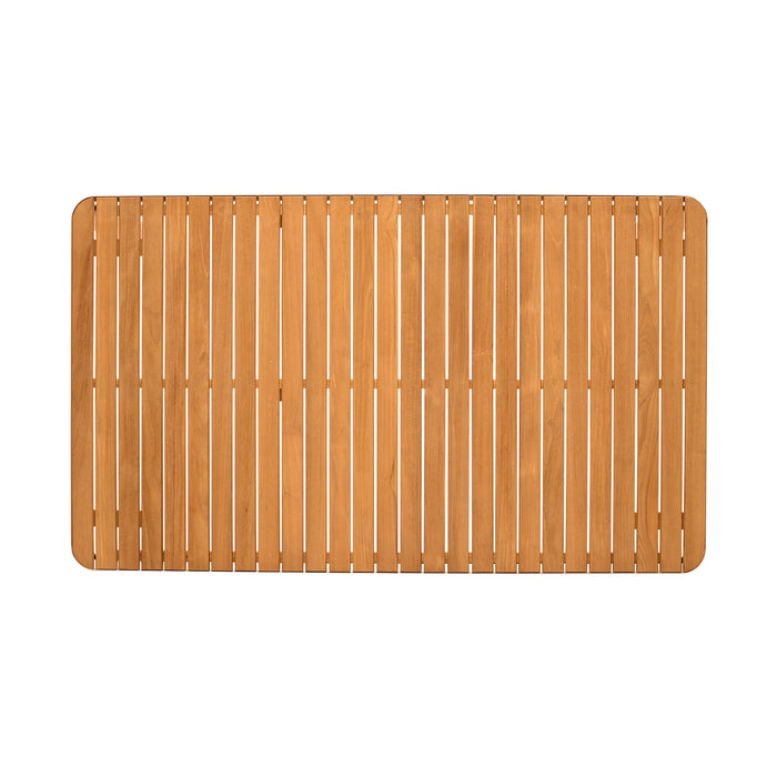 Portals Outdoor 7 Piece Coral Sand Aluminum & Teak Wood Dining Set