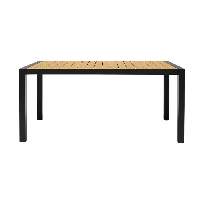 Panama Outdoor 5 Piece Black Aluminum Dining Set