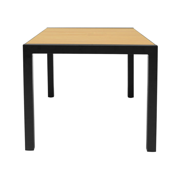 Panama Outdoor 7 Piece Black Aluminum Dining Set