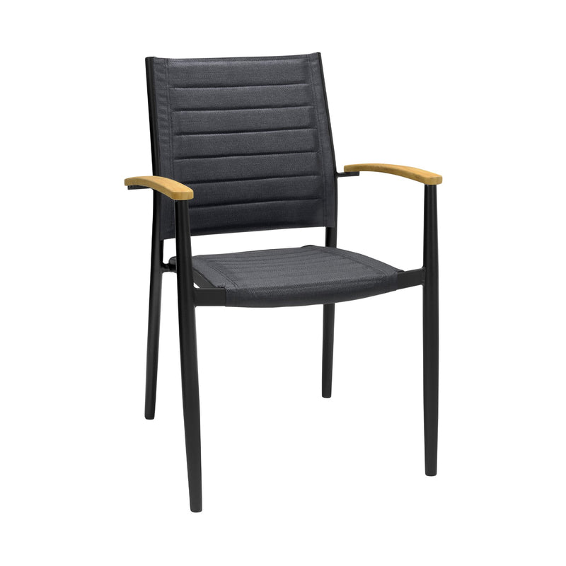 Paseo & Portals Outdoor 5 Piece Black Aluminum Dining Set - Furniture City (CA)l