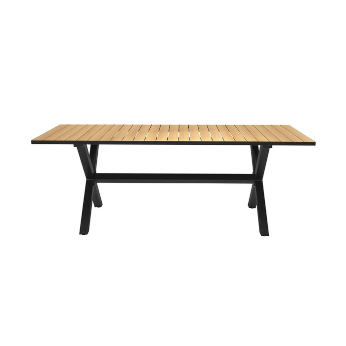 Paseo & Portals Outdoor 7 Piece Black Aluminum Dining Set