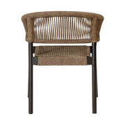 Oasis Doris Outdoor Patio 5 Piece Round Dining Set in Eucalyptus Wood with Truffle Rope - Furniture City (CA)l