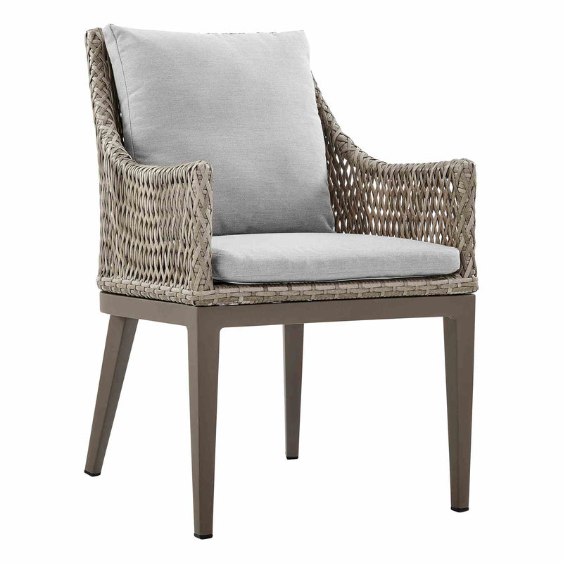 Grenada 5 Piece Gray Aluminum Outdoor Dining Set with Gray Fabric - Furniture City (CA)l