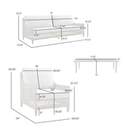Grenada 4 Piece Outdoor Gray Fabric and Wicker Conversation Set - Furniture City (CA)l