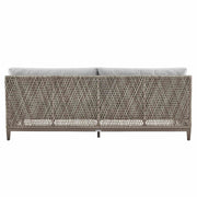 Grenada Wicker and Aluminum Outdoor Sofa in Brown with Gray Cushions - Furniture City (CA)l