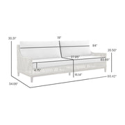 Grenada Wicker and Aluminum Outdoor Sofa in Brown with Gray Cushions - Furniture City (CA)l