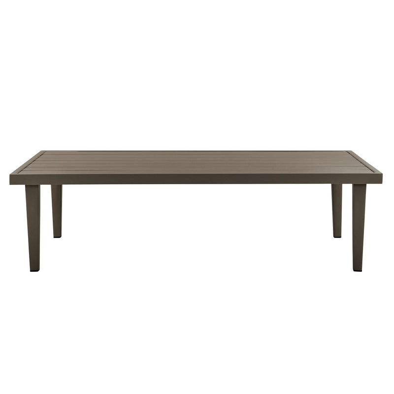 Grenada Aluminum Outdoor Coffee Table in Brown - Furniture City (CA)l