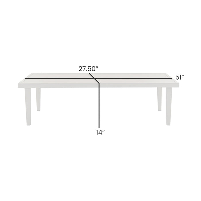 Grenada Aluminum Outdoor Coffee Table in Brown