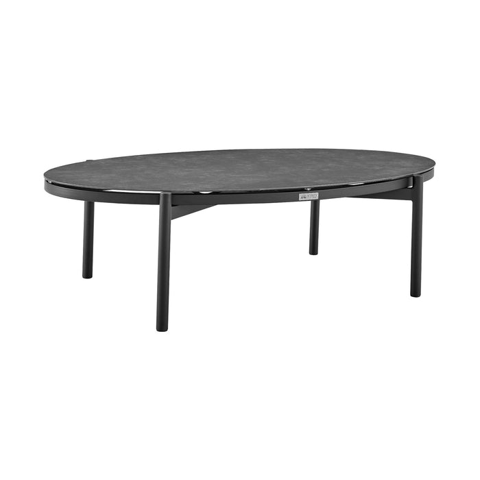 Giotto Aluminum and Ceramic Outdoor Coffee Table in Black
