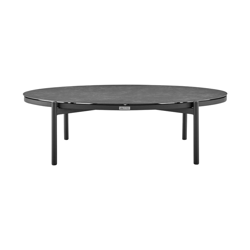 Giotto Aluminum and Ceramic Outdoor Coffee Table in Black - Furniture City (CA)l