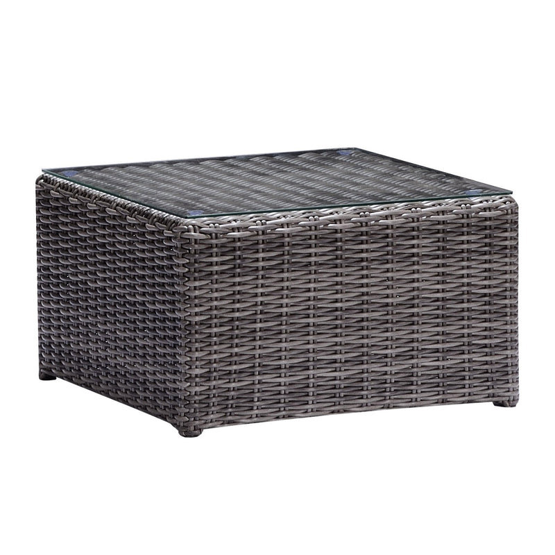 Hagen 3 piece Outdoor Rattan Sectional Chase Set with Brown Cushions and Modern Accent Pillows - Furniture City (CA)l