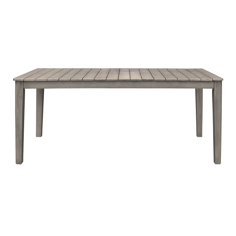 Haiti 7-Piece Patio Outdoor Dining Set with Arm Chairs in Gray Acacia Wood with Rope - Furniture City (CA)l