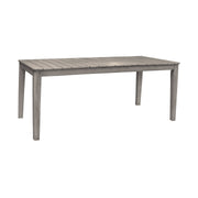 Haiti Outdoor Patio 7-Piece Dining Table Set with Side Chairs in Gray Acacia Wood and Rope - Furniture City (CA)l