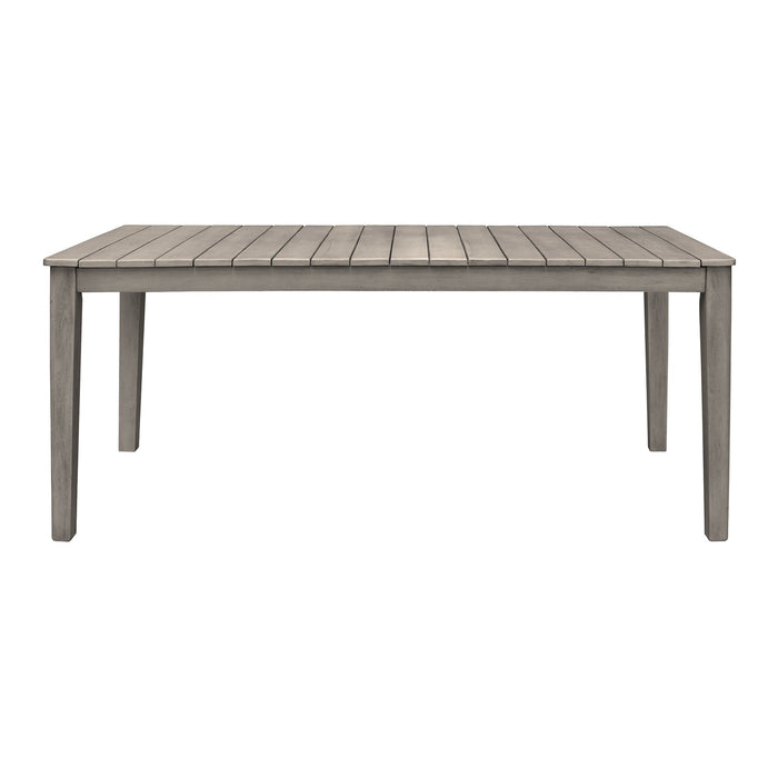 Haiti 7-Piece Patio Outdoor Dining Set in Gray Acacia Wood and Rope