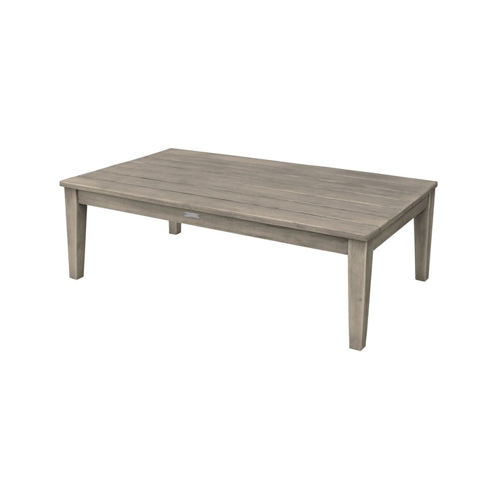 Hawaii 4 Piece Outdoor Patio Furniture Set in Acacia Wood and Rope with Gray Cushions