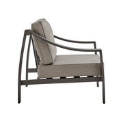 Koda 4 Piece Outdoor Patio Furniture Set in Dark Brown Aluminum with Cushions - Furniture City (CA)l