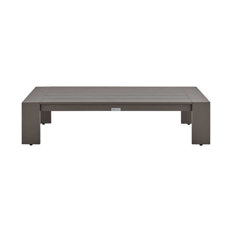 Koda 4 Piece Outdoor Patio Furniture Set in Dark Brown Aluminum with Cushions - Furniture City (CA)l