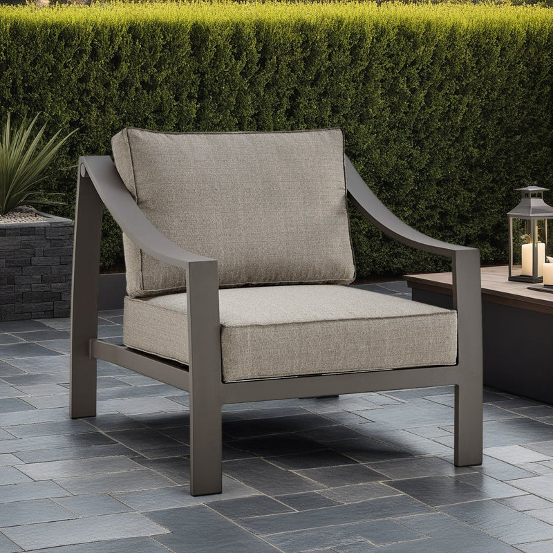 Koda Aluminum Outdoor Chair in Brown - Furniture City (CA)l