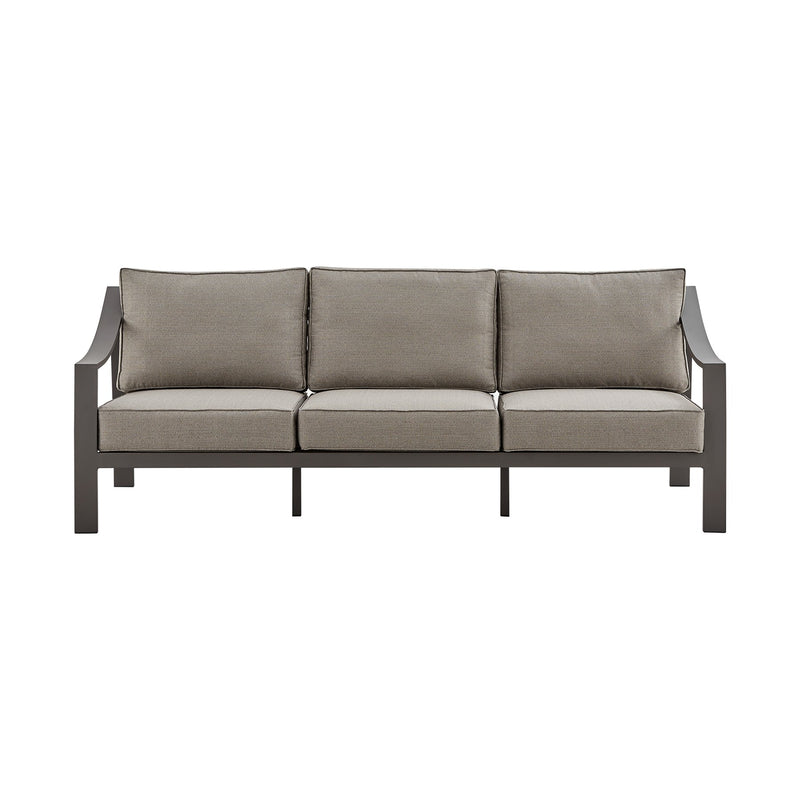 Koda Aluminum Outdoor Sofa in Brown - Furniture City (CA)l